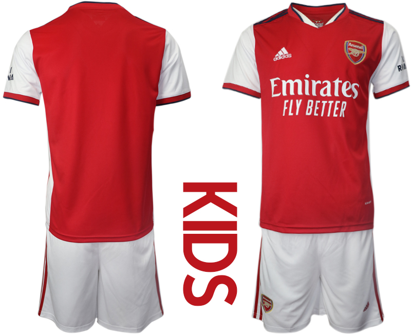 Youth 2021-2022 Club Arsenal home red blank Soccer Jersey->customized soccer jersey->Custom Jersey